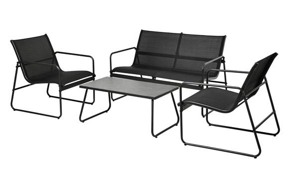 CONJUNTO CAFE ACERO TEXTILENE