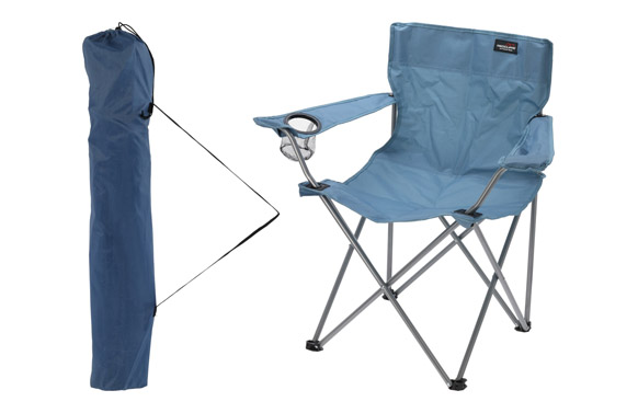 SILLA METAL PLEGABLE AZUL