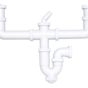 SIFON CURVO DOBLE CON TOMA Ø 4