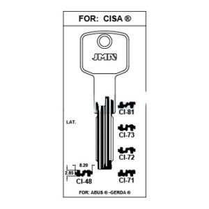LLAVE LATON SEGURIDAD CI-73 10