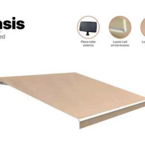 TOLDO MANUAL ALUM SOLAR LED 3X