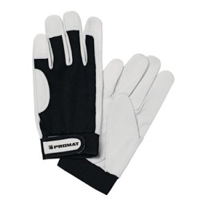 GUANTE NAPA/TEXTIL MAIN GR/NE