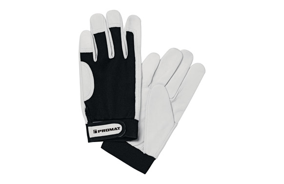 GUANTE NAPA/TEXTIL MAIN GR/NE