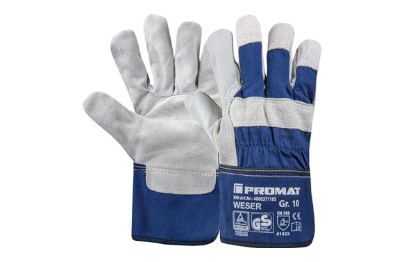 GUANTE PIEL SERRAJE WESER GRIS