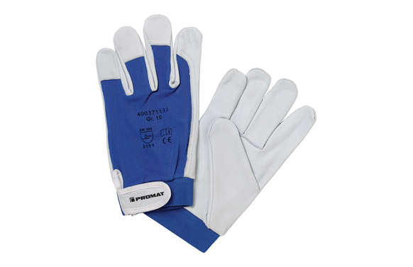 GUANTE PIEL NAPA DONAU GRIS/AZ