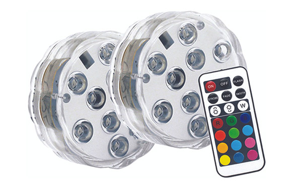 LUCES LED SUMERGIBLES A BATERÍ