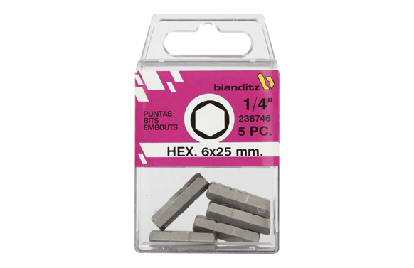 PUNTA ATORNILLAR HEXAGONAL 1/4