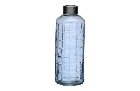 BOTELLA AGUA VIDRIO AZUL1000ML