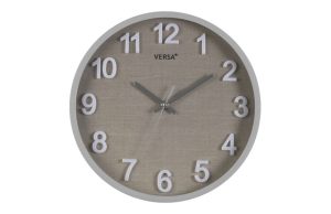 RELOJ PARED REDONDO VESTA GRIS