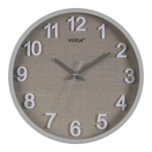 RELOJ PARED REDONDO VESTA GRIS