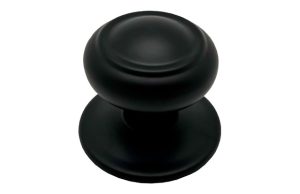 POMO PUERTA FIJO 70MM ARO NEGR