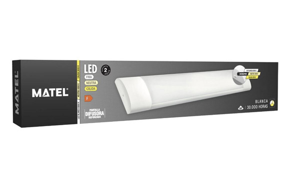 PANTALLA LED ALU 60CM 24W 2200