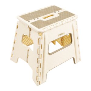 TABURETE PLEGABLE BEIGE 29X22X