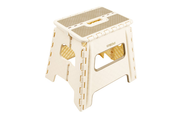 TABURETE PLEGABLE BEIGE 29X22X