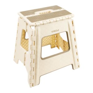 TABURETE PLEGABLE BEIGE 29X22X