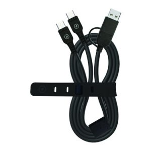 CARGADOR C+A DOBLE CABLE C 3A