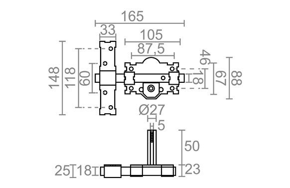 CERROJO GRIS LLI CRR06 10844