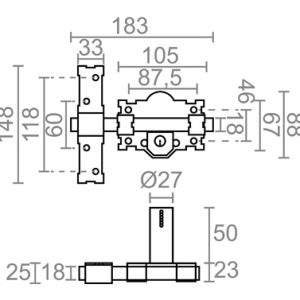 CERROJO GRIS CRR07 10846
