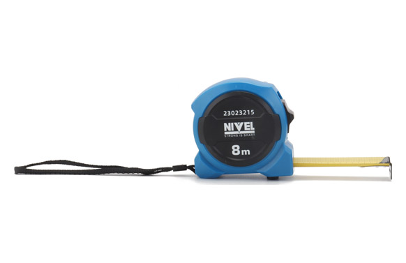 FLEXOMETRO 8 M X 25 MM NIVEL