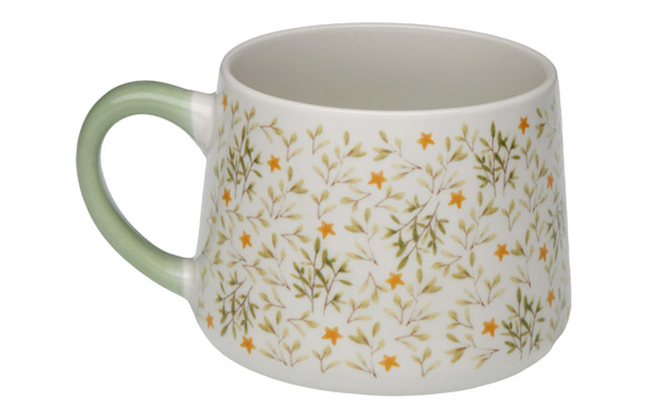MUG CERAMICA FLORES 0,39L