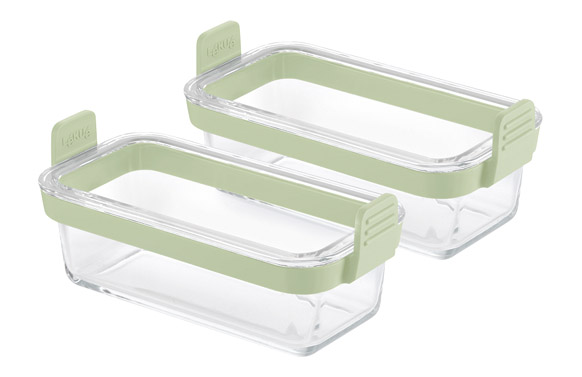 CESTAS RECT VIDRIO TRANSP SET