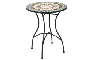 MESA ACERO MOSAICO Ø 60CM