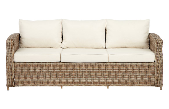 SOFA RATAN 3 PLAZAS NATURAL
