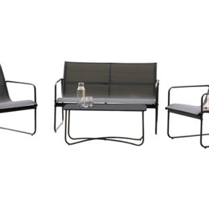 CONJUNTO CAFE ACERO TEXTILENE