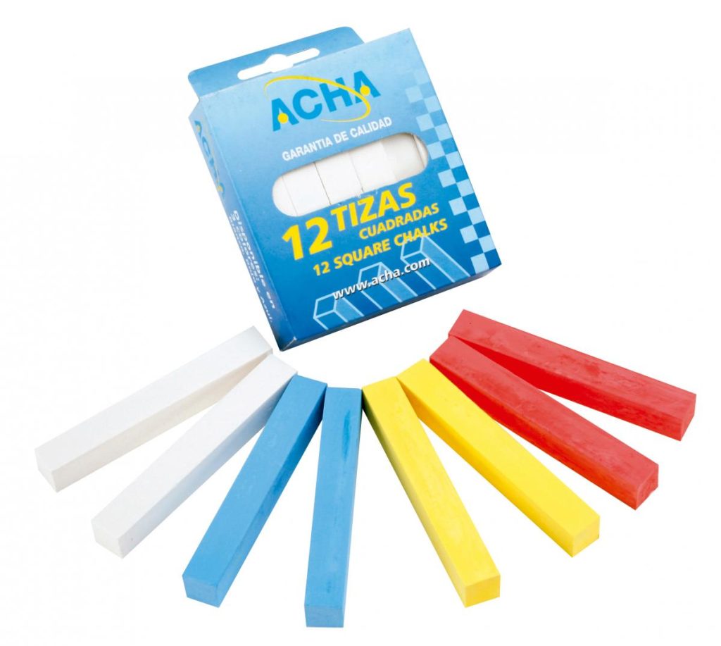 TIZAS YESO PAQUETE 12U AMARILL