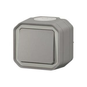 PULSADOR SUPERFICIE GRIS IP55