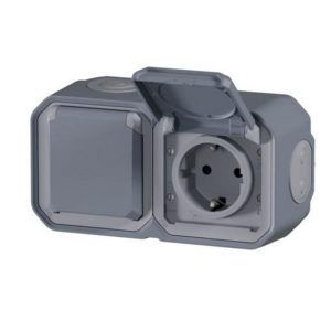 BASE SCHUKO SUP. DOBLE GRIS IP