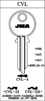 LLAVE ALUMINIO JMA CVL-5I AZUL