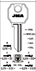 LLAVE ALUMINIO JMA LIN-15D AZU