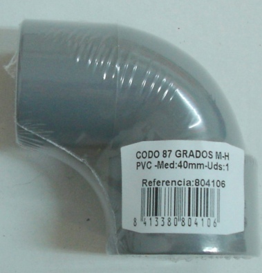 CODO EVAC M-H 87º PVC
