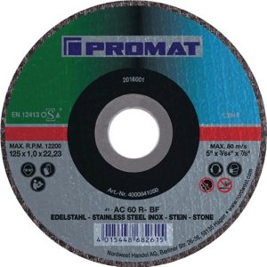 DISCO CORTE METAL/PIEDRA Ø125X