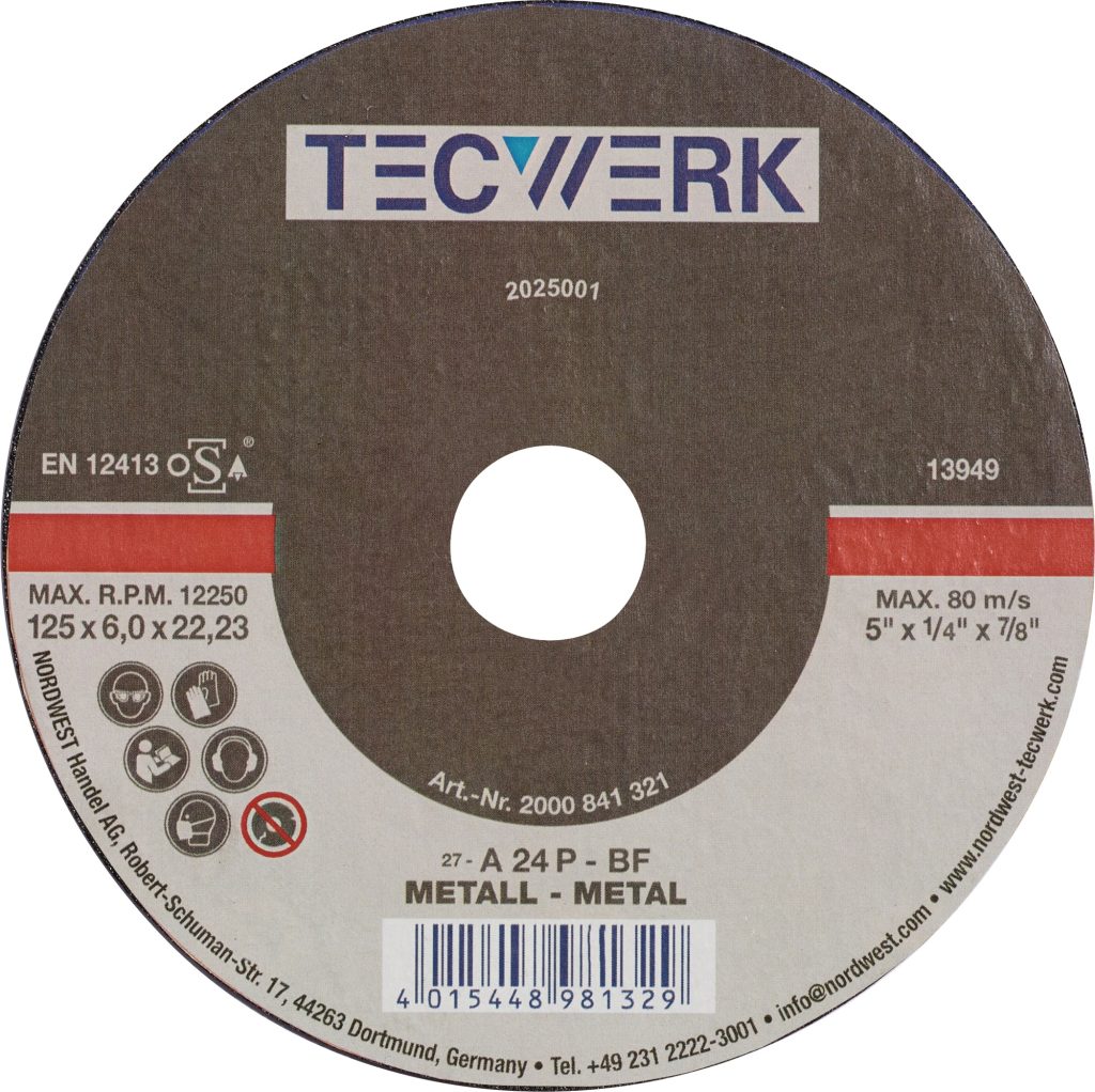 DISCO DESBASTE METAL CONICO Ø1