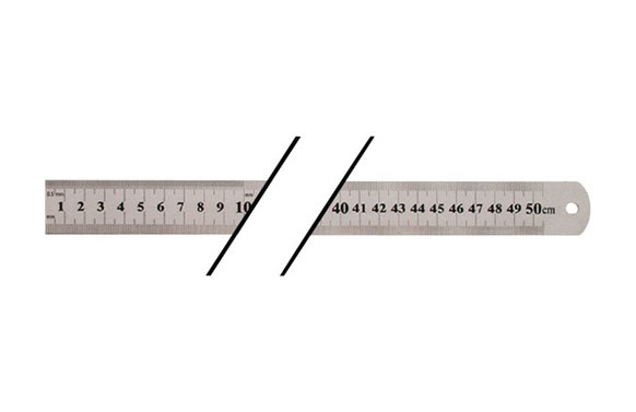 REGLA ACERO INOX 500X30X1MM MI