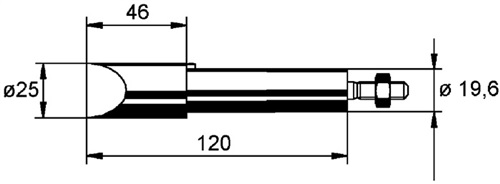 PUNTA SOLDADOR ELEC 25MM FORMA