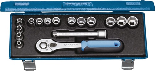 LLAVE VASO HEXAG. 3/8 6-19MM+A