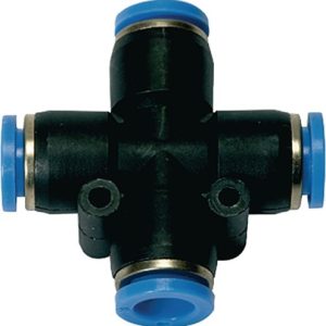 CONECTOR NEUM EN CRUZ 08MM PLA