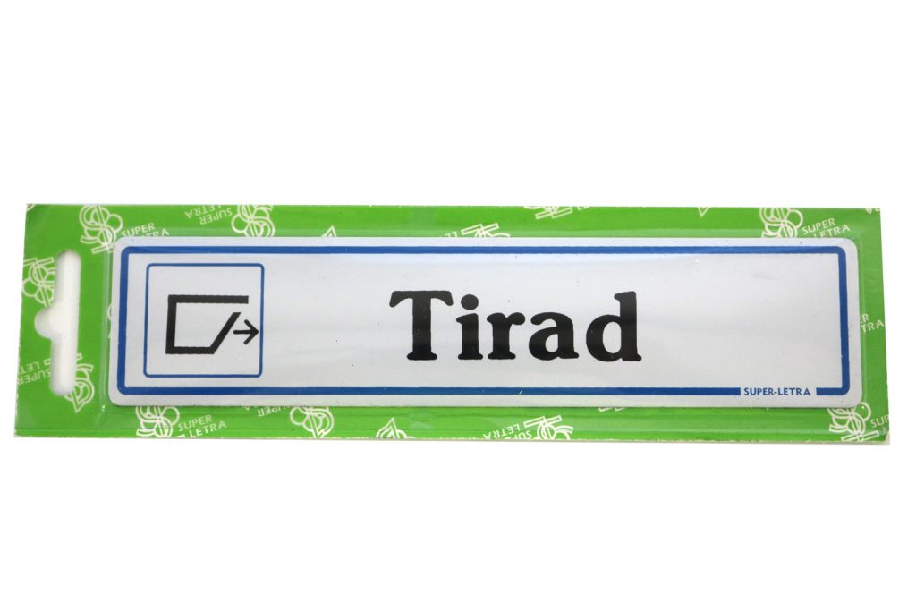 PLACA ADH TIRAD 175X040MM