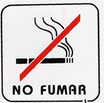 PLACA ADH NO FUMAR 110X110MM