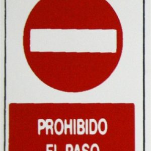 PLACA ADH PROH.PASO 300X200X1M