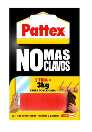 CINTA D/CARA PATTEX ROJO 10 PZ