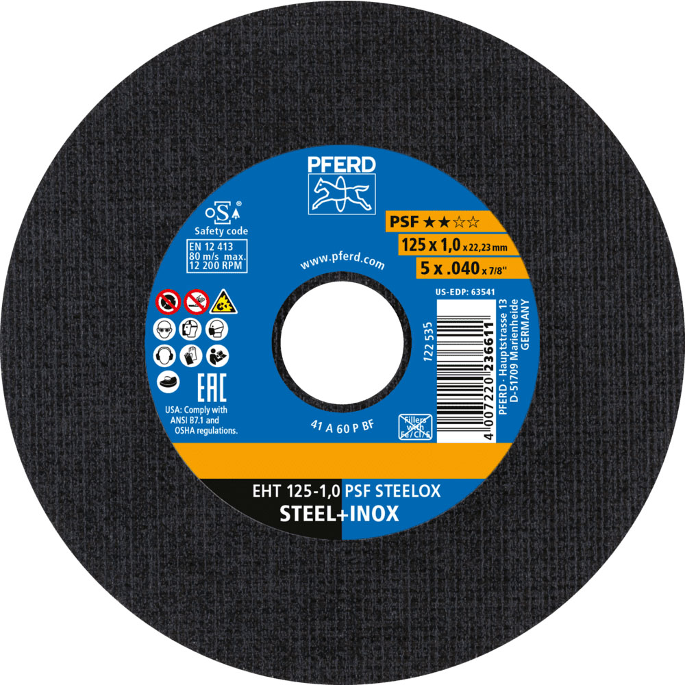 DISCO CORTE 125X1X60 MM EHT