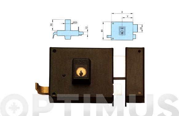 CERRADURA SOBR. 125 100MM E-50