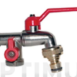 GRIFO CURVO DOBLE SALIDA