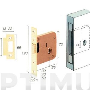 CERRADURA PTA 2005 E-30MM H. L
