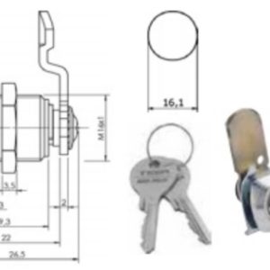 CERRADURA BUZON Ø27MM 61V027CR