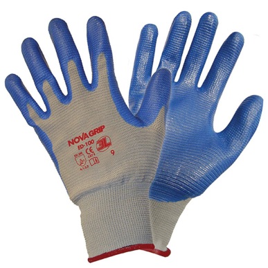 GUANTE MECANICO L09 GR/AZ NYL